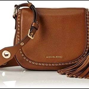 Michael Kors Brooklyn Medium Leather Saddle Bag